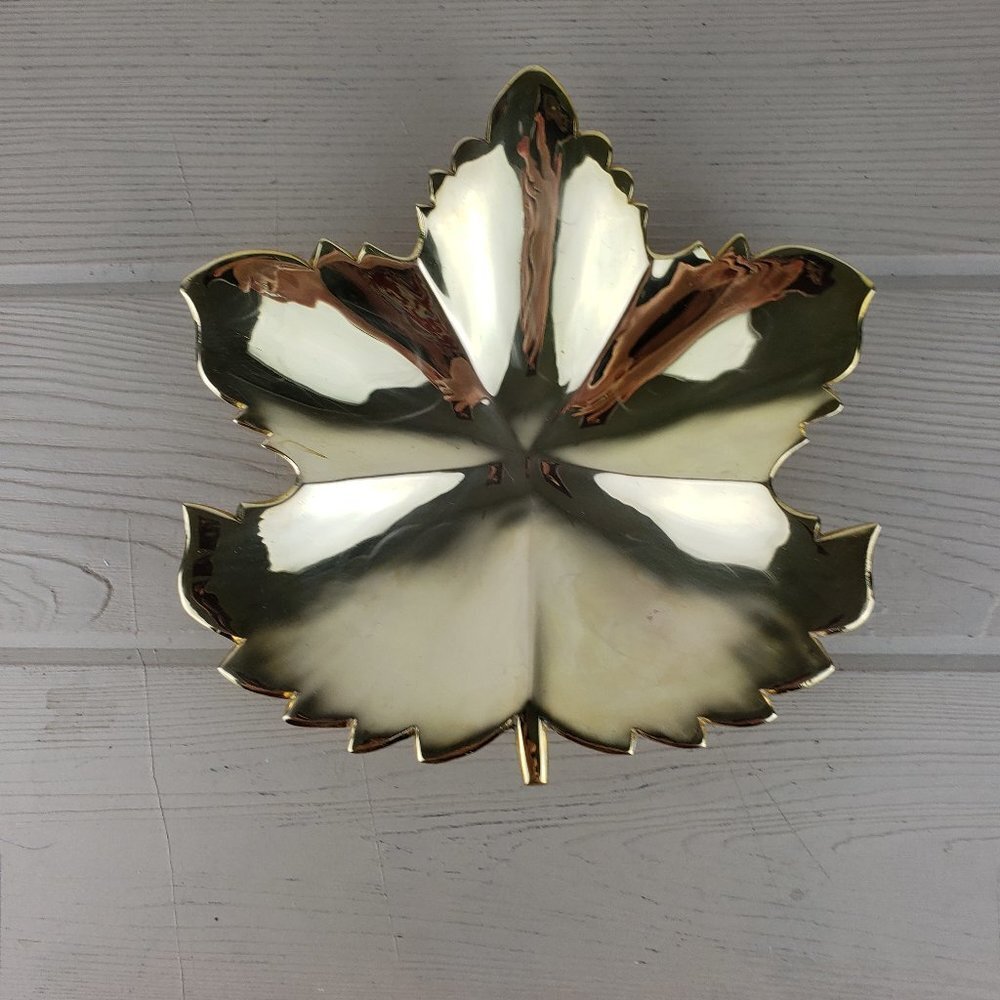 Gatco Solid Brass Leaf Plate NWT